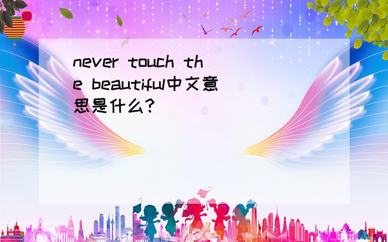 never touch the beautiful中文意思是什么?