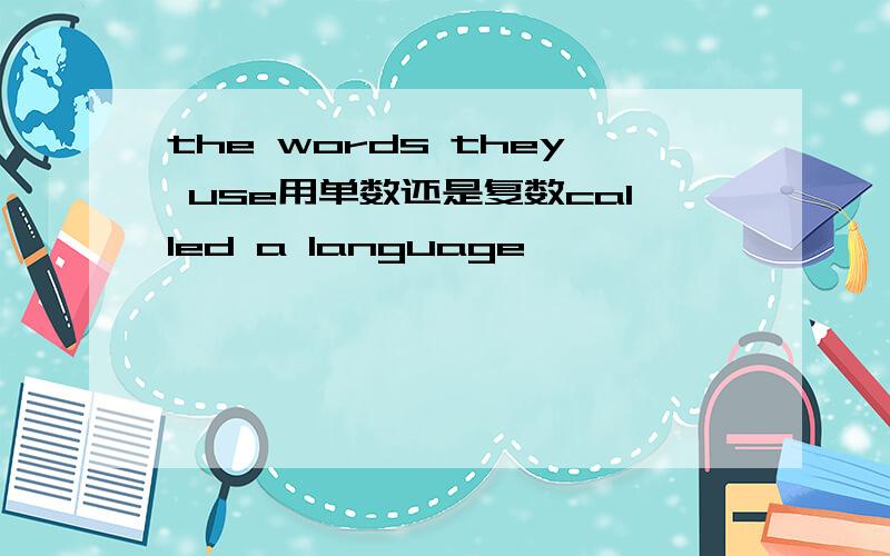the words they use用单数还是复数called a language