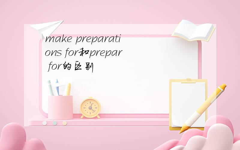 make preparations for和prepar for的区别
