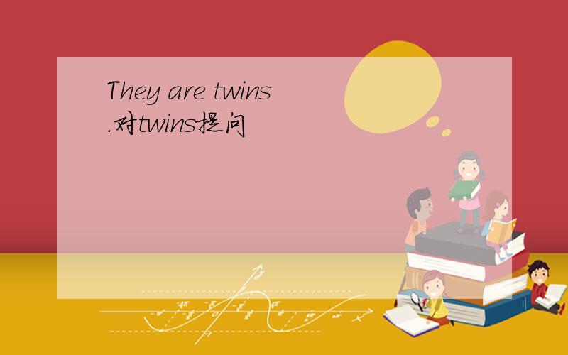 They are twins.对twins提问